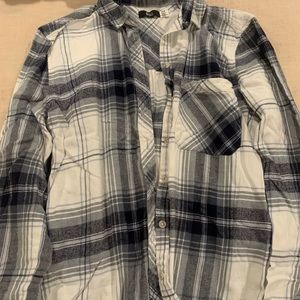 Blue and white flannel